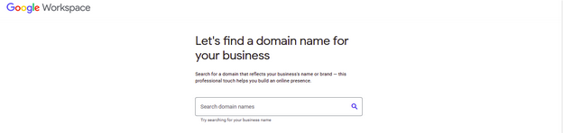 Google Workspace lets you choose a domain name.