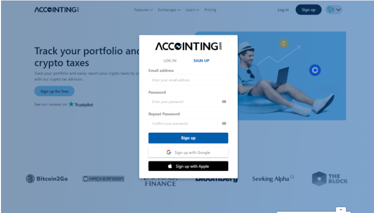 Accointing Signup step 2