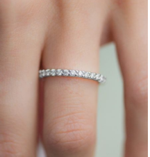 Angled Common Prong Diamond Eternity Ring